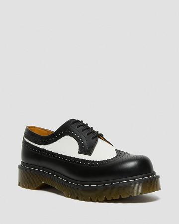 Black Men's Dr Martens 3989 Bex Smooth Leather Brogue Oxfords Shoes | CA 612NWY